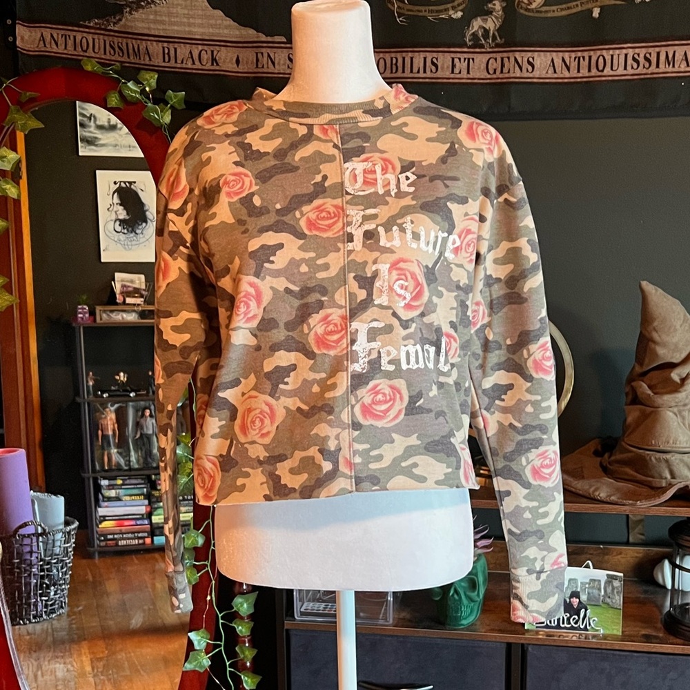 Enough about me cropped sweatshirt